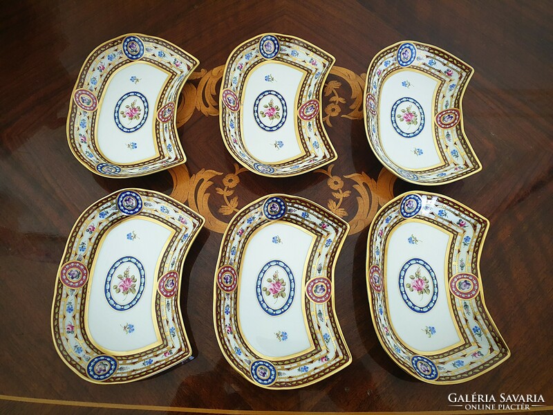 Herend brocade dubarry bone plate 6 pcs