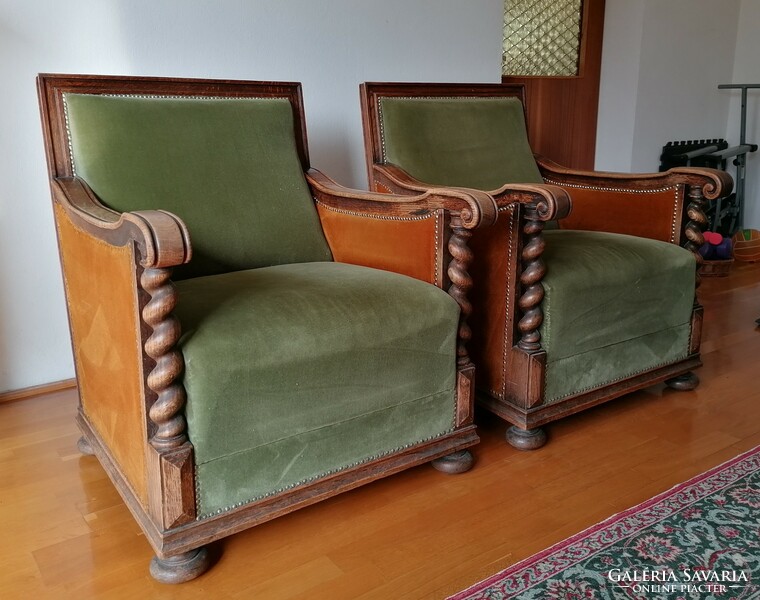 2 original colonial armchairs