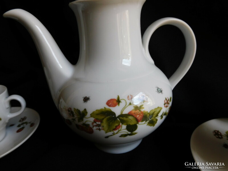 Ilmenau coffee set with strawberry pattern - 5 persons