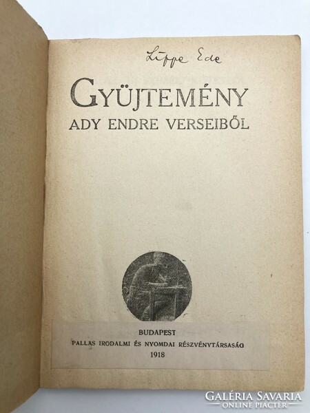 Ady endre: a collection of poems by ady endre, 1918 - with an illustrated cover by Falus Elek