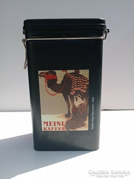 Retró csatos fém kávés doboz Julius Meinl, jubileumi kiadás
