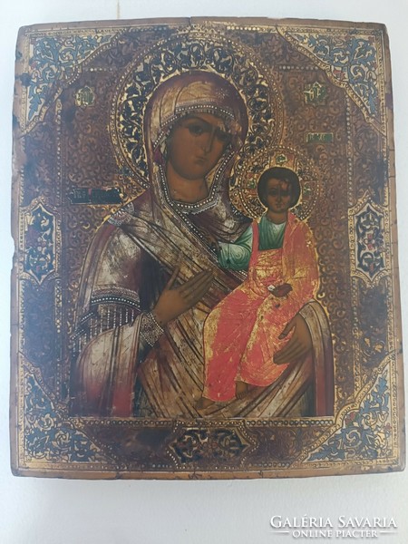 Antik orosz  càri ikon Iveri istenanya