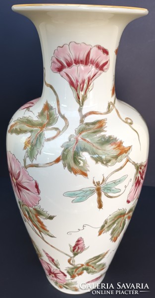 A huge Zsolnay butterfly vase