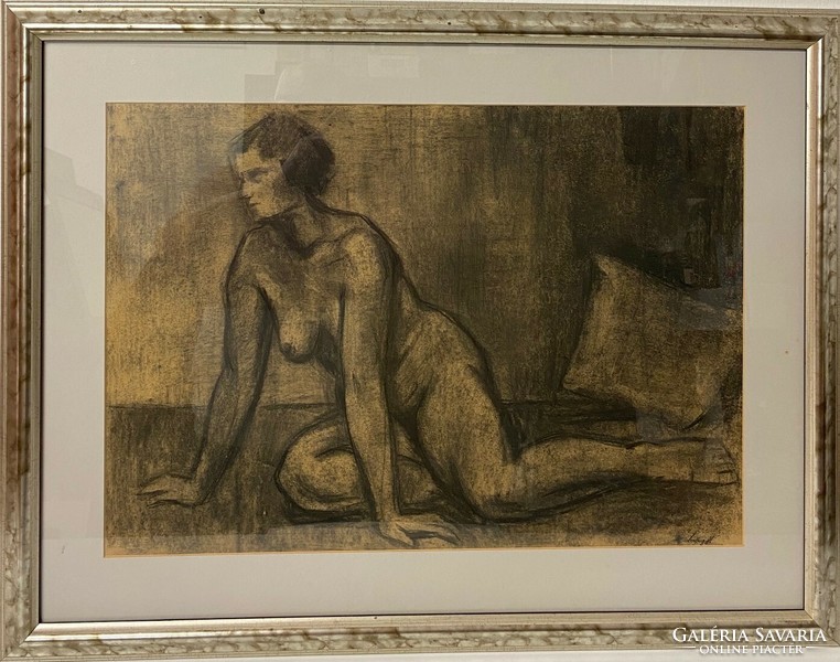 Béla Lloydl: nude pencil drawing