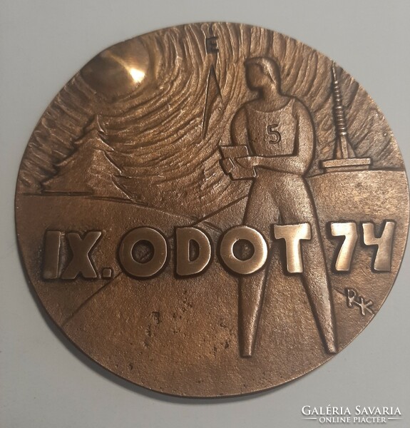 Kálmán Renner: sopron ix.Odot 74 bronze commemorative plaque 9.7 cm