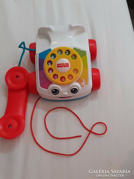 Fisher-price rolling children's toy telephone with dial