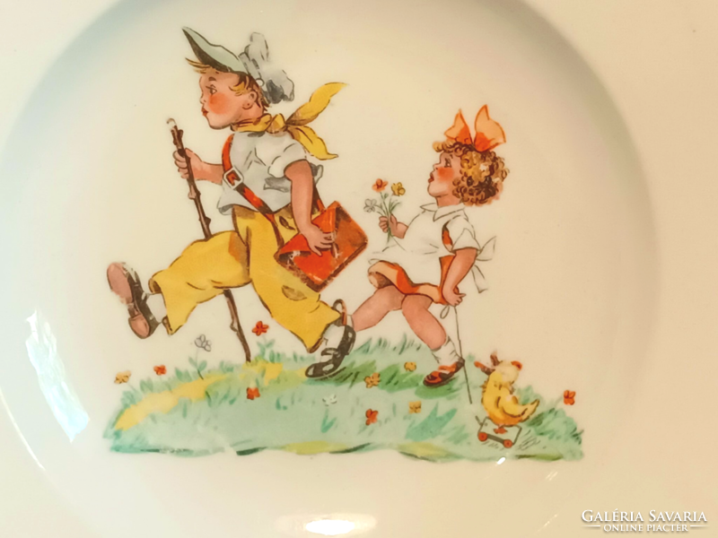 Zsolnay deep plate, children's plate