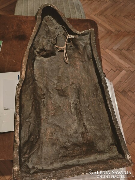 Egyházi kerámia  szent szobor 28x58 cm