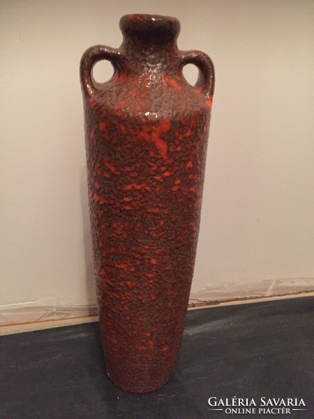 Iparművészeti, retro kerámia váza, Pesthidegkút Csizmadia váza (M1)