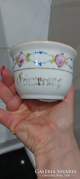 Antik porcelán koma bögre