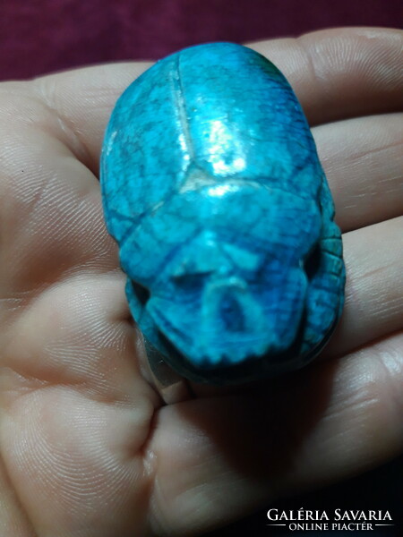 Old scarab ceramic beads