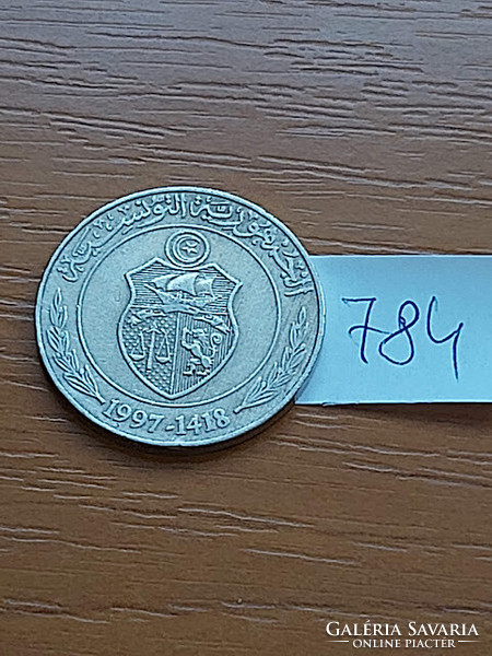 Tunisia 1 dinar 1997 1418 copper-nickel 784