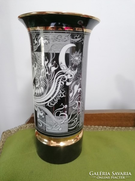 Hollóházi Szász Endre váza 26 cm