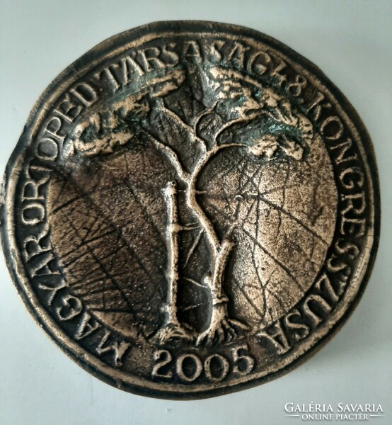 Salgótarján Galyatető Salgóvára Magyar Ortopédiai Társaság 48. Kongresszusa 2005 bronz emlék plakett