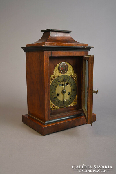Biedermeier-style Jesuit table clock with Jesuit monogram, xviii. No. Beginning