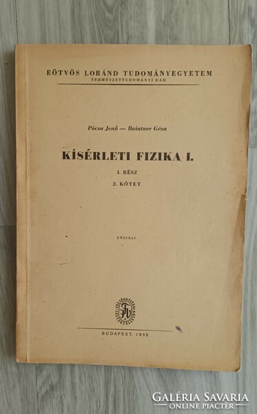 Kézirat!Kísérlet fizika 1.Pócza Jenő-Bainter Géza.