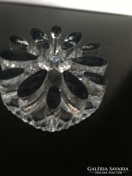 Georgshütte thick crystal glass candle holder, heat-resistant vi. - Bel mondo series (m159)