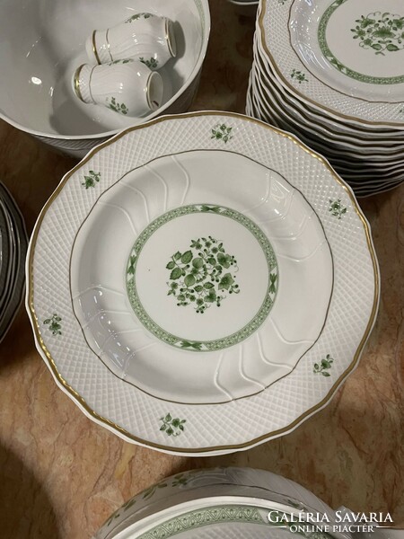 Hollóházi, scarbantia pattern tableware for 2x6 people