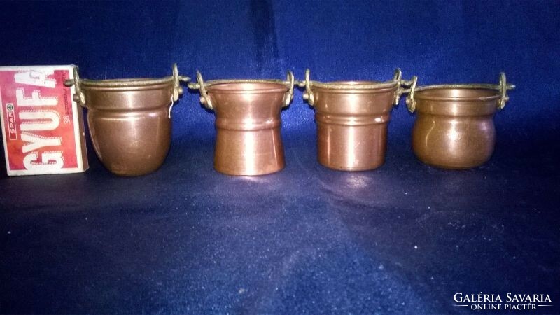 Copper miniature - cauldron, konder 3. - Shelf decoration or dollhouse accessory