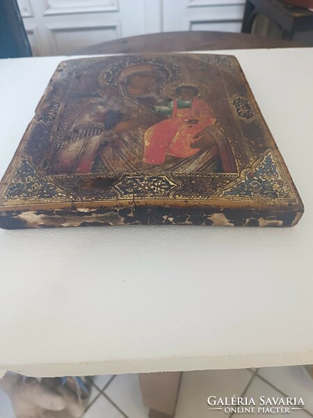 Antique Russian Càri icon Mother of God of Iveri