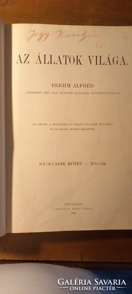 Brehm Az állatok világa 1903, Madarak-második kötet