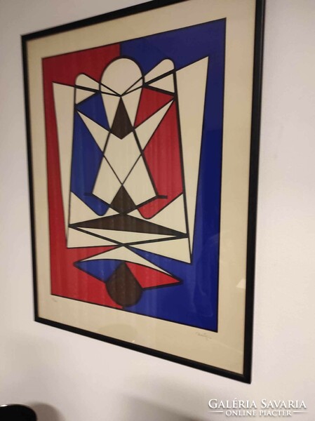 Martyn Ferenc (1899 - 1986)" Kompozició" szériográfia, keretezett mérete:52 x 67 cm.
