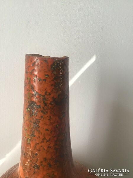 Tófej kerámia padló váza 47cm.
