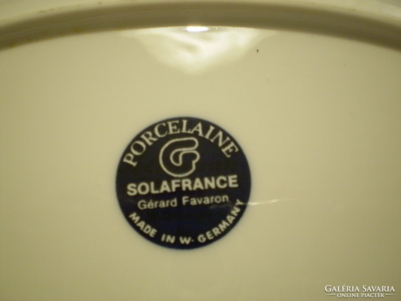 Solafrance gérard favaron streamlined porcelain oval serving bowl 24x14x3 cm.