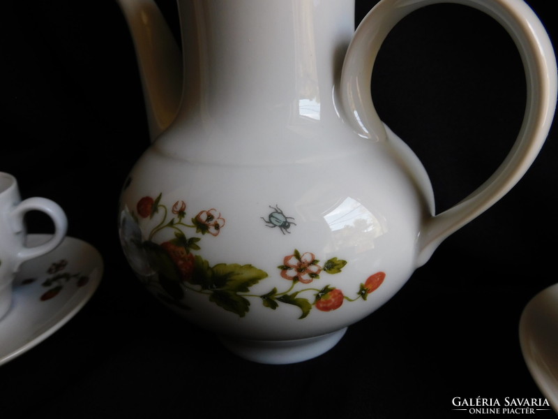 Ilmenau coffee set with strawberry pattern - 5 persons