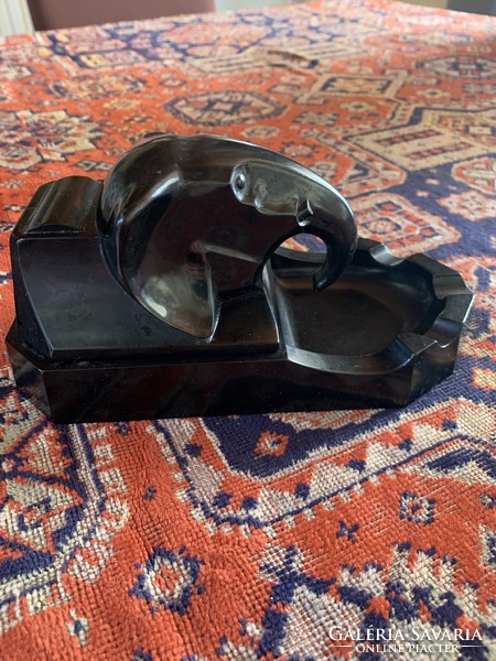 Art deco rubber elephant ashtray