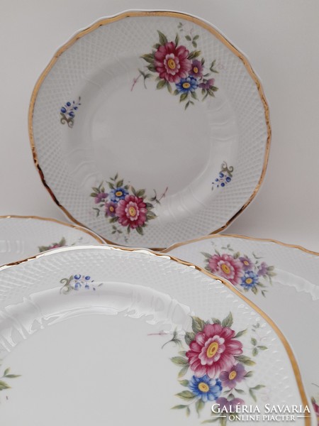 Hollóházi porcelain hajnalka pattern cake plates, 5 in one