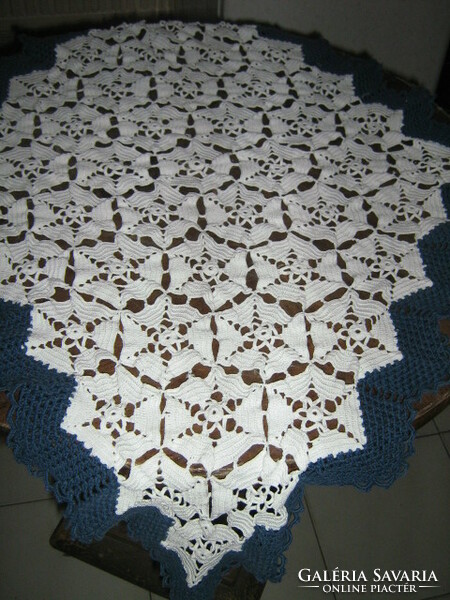 Beautiful handmade crochet tablecloth of special shape