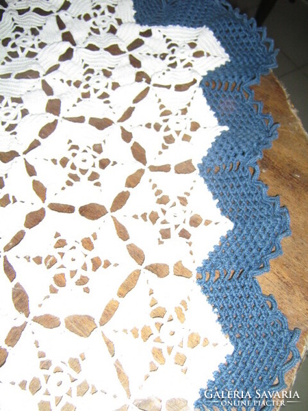 Beautiful handmade crochet tablecloth of special shape