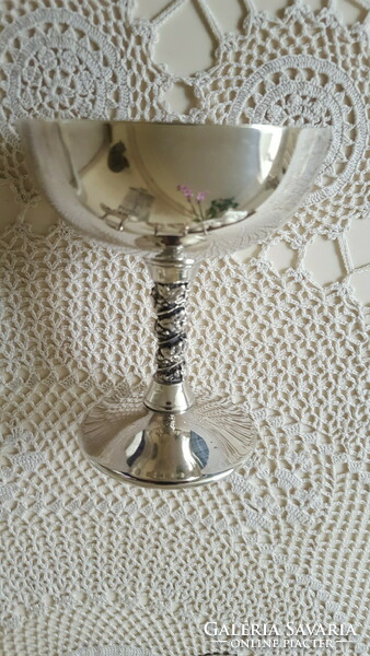 Decorative goblet with twisted stem, silver-plated, 6 pcs.