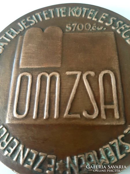 A rarity! Don't leave your brother István Örkényi Strasser(1911-1944)! Omzsa bronze plaque from 1940