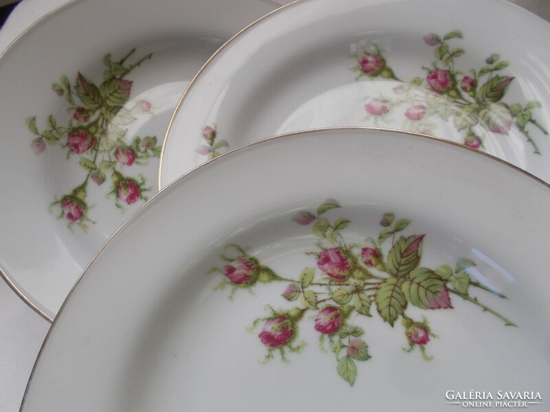 Bavaria gold-plated, rose-patterned plate, decorative plate