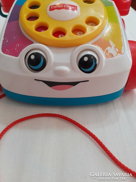 Fisher-price rolling children's toy telephone with dial