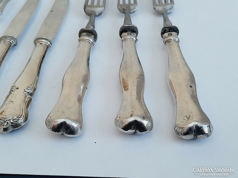 Greyhound silver cutlery with 800 handles