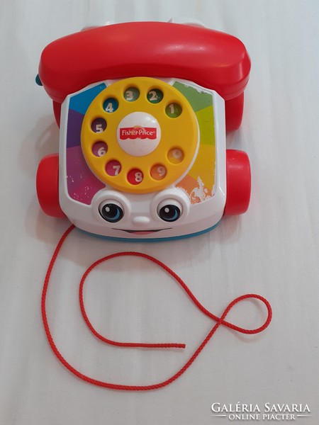 Fisher-price rolling children's toy telephone with dial