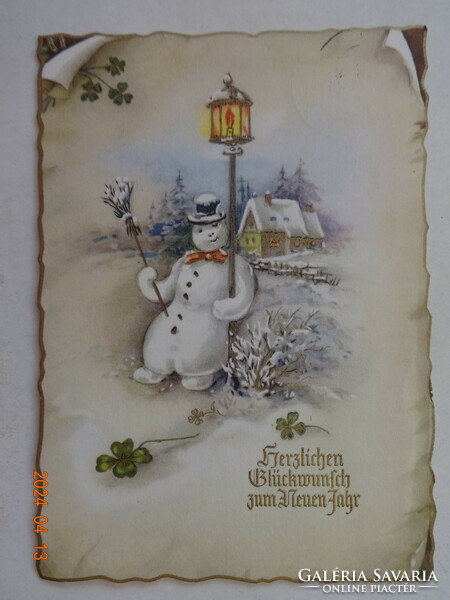 Old graphic New Year greeting card