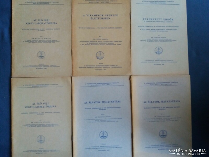 Biological lectures of the scientific educational society. 6 volumes.