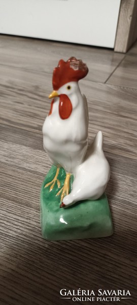 Zsolnay porcelain rooster old, damaged