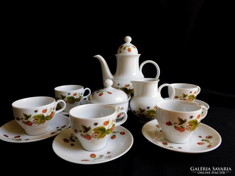 Ilmenau coffee set with strawberry pattern - 5 persons