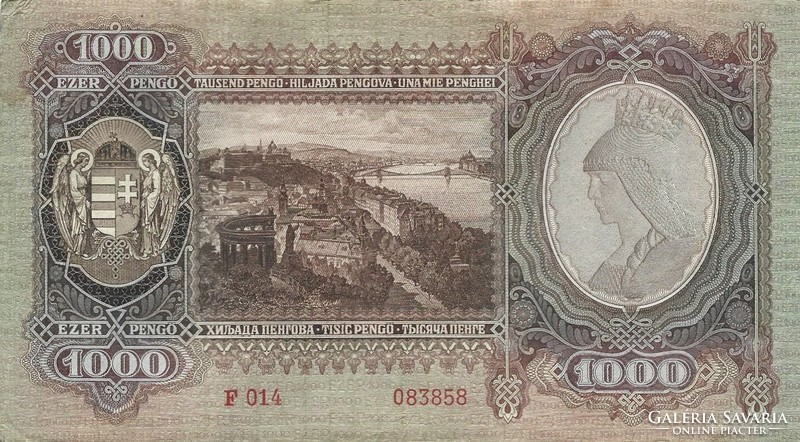 1000 pengő 1943 Szálasi 2. Ropogós