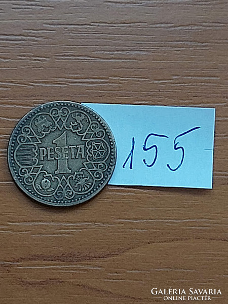 Spain 1 peseta 1944 aluminum bronze francisco franco 155