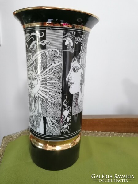 Hollóházi Szász Endre váza 26 cm