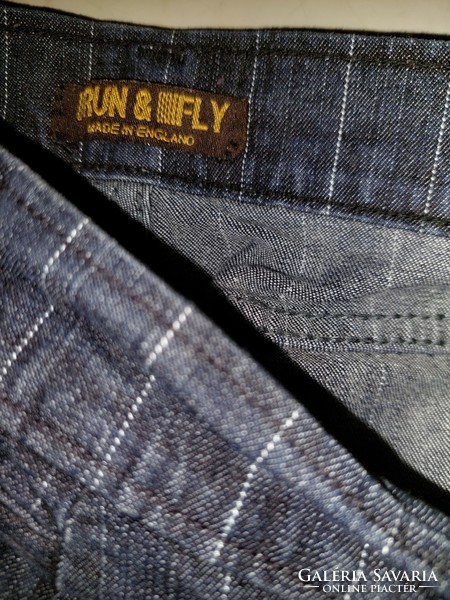 Run&fly skinny striped jeans uk10