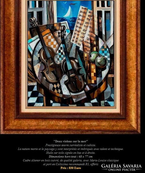 Samuel veksler -musique douce de paris- oil on canvas
