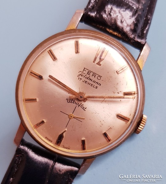 Fero feldmann 17-stone ultraflat Swiss men's watch