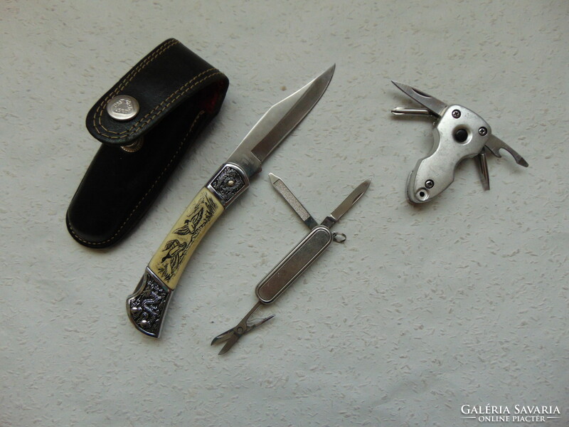 3 pieces of knife - pocket knife in one lot!